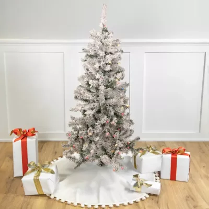 Northlight Medium Heavily Artificial  Multicolor Lights 4 1/2 Foot Pre-Lit Pine Christmas Tree