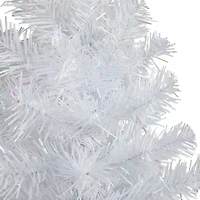 Northlight White Glimmer Iridescent Spruce Artificial Unlit 1 1/2 Feet Christmas Tree