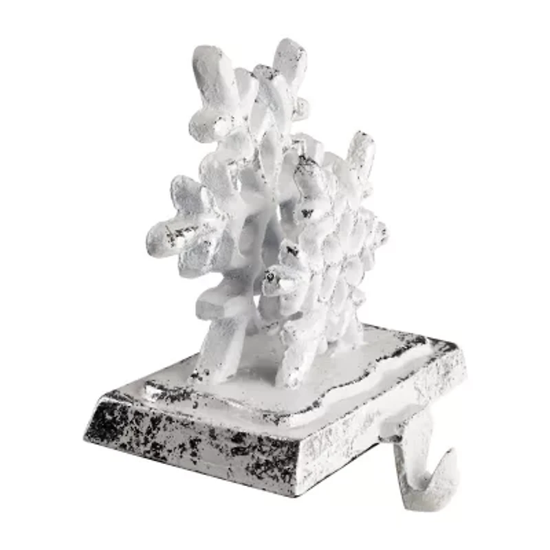 Northlight 12.5in Silver Snowflake 3-pc. Christmas Stocking Holder