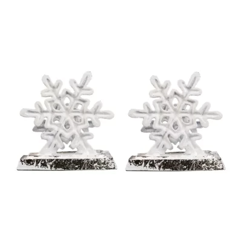 Northlight 12.5in Silver Snowflake 3-pc. Christmas Stocking Holder
