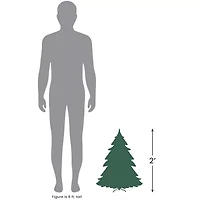 Northlight Slim White Artificial Green Lights 2 Foot Pre-Lit Christmas Tree