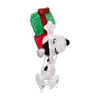 Northlight 32in Lighted Peanuts Snoopy With Present Christmas Yard Art