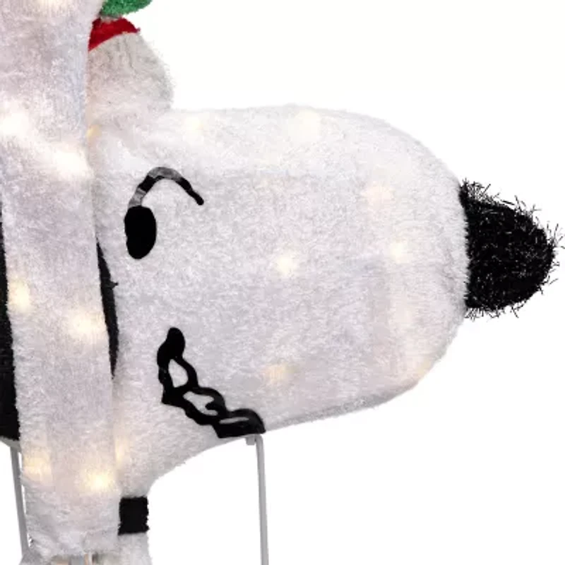 Northlight 32in Lighted Peanuts Snoopy With Present Christmas Yard Art