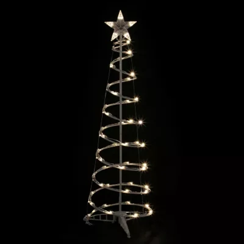 Northlight 4ft Led Lighted Spiral Cone Tree  Warm White Lights Christmas Yard Art