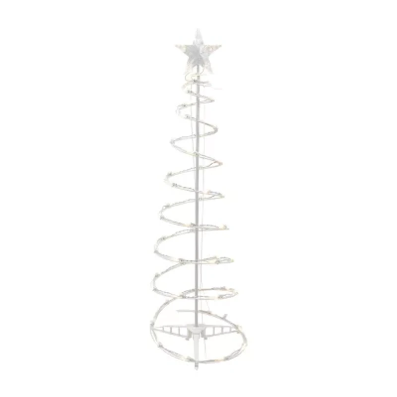 Northlight 4ft Led Lighted Spiral Cone Tree Warm White Lights Christmas Yard Art