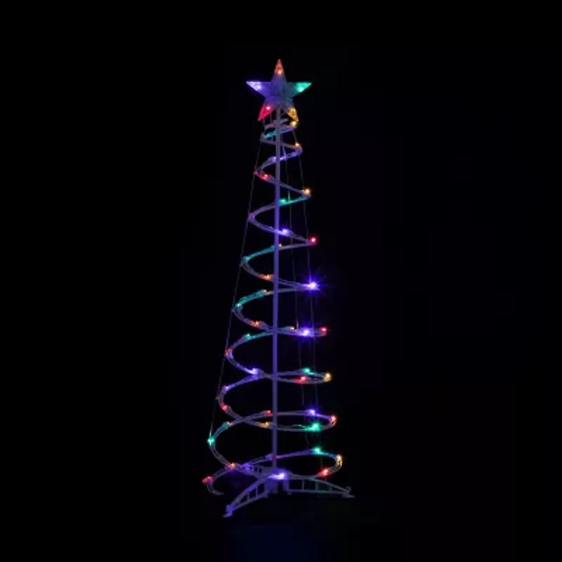Northlight 4ft Led Lighted Spiral Cone Tree  Multi Lights Christmas Yard Art