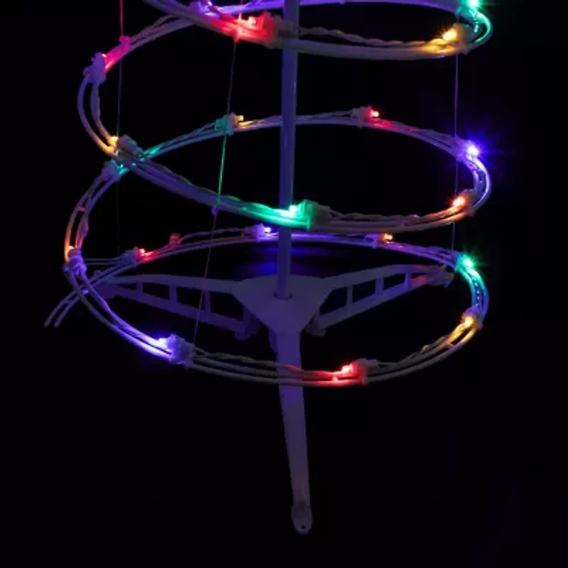 Northlight 4ft Led Lighted Spiral Cone Tree  Multi Lights Christmas Yard Art
