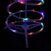 Northlight 4ft Led Lighted Spiral Cone Tree  Multi Lights Christmas Yard Art