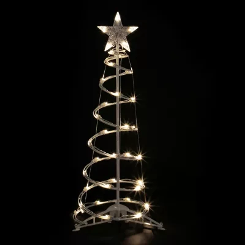 Northlight 3ft Led Lighted Spiral Cone Tree  Warm White Lights Christmas Yard Art