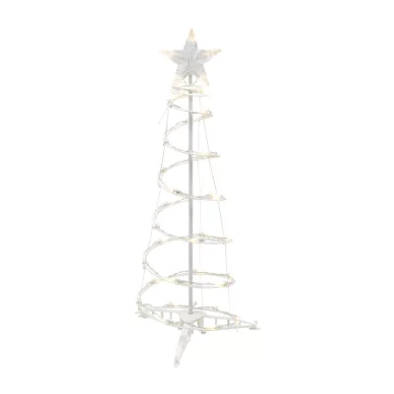Northlight 3ft Led Lighted Spiral Cone Tree  Warm White Lights Christmas Yard Art