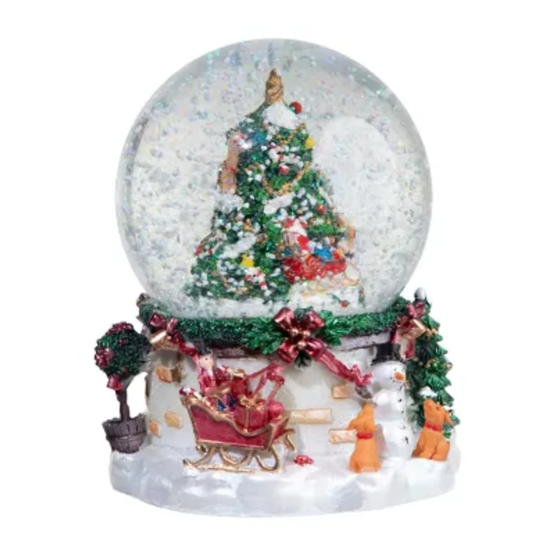 Northlight 6.75 In Musical Santa Christmas Snow Globe