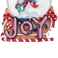 Northlight 5.25in Musical Injoyin Snowmen And Gingerbread Sleigh Christmas Christmas Snow Globe
