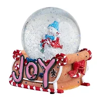 Northlight 5.25in Musical Injoyin Snowmen And Gingerbread Sleigh Christmas Christmas Snow Globe