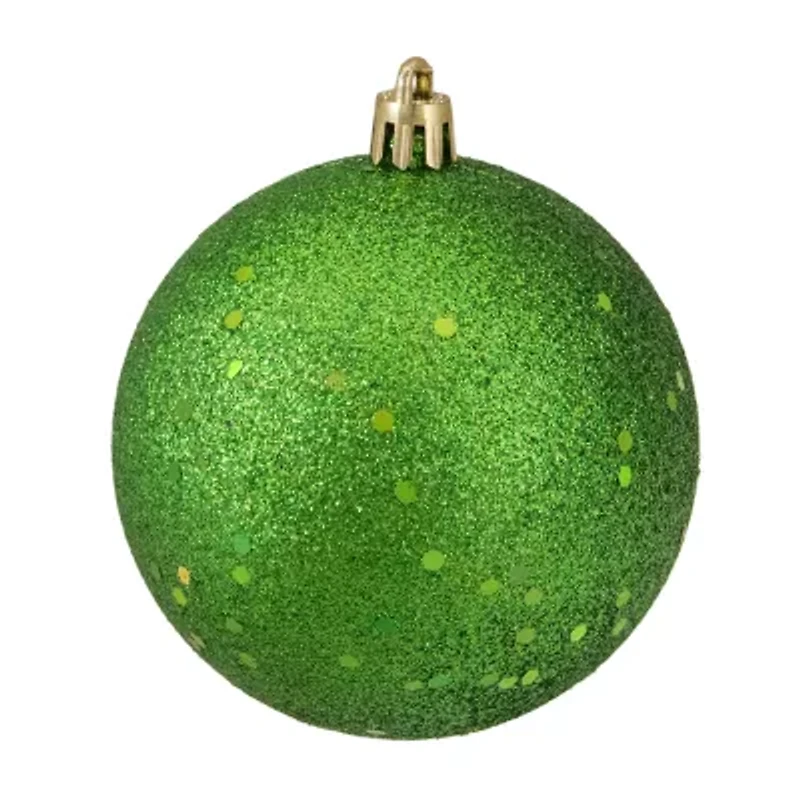 32ct Xmas Green Shatterproof 4-Finish Christmas Ball Ornaments 3.25'' (80mm)