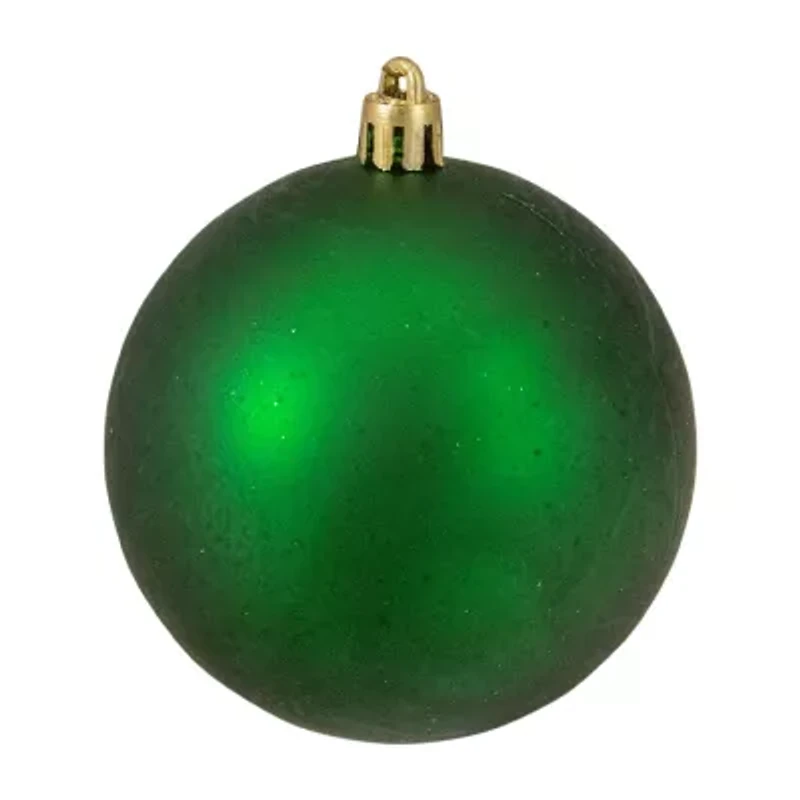 32ct Xmas Green Shatterproof 4-Finish Christmas Ball Ornaments 3.25'' (80mm)