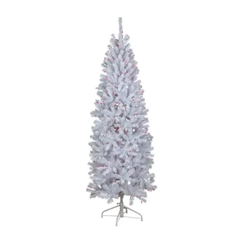 Northlight Slim Geneva 6 1/2 Foot Pre-Lit Spruce Christmas Tree