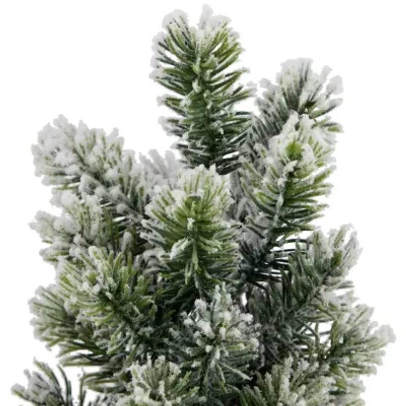 Northlight Mini Flocked Pine 1 1/2 Feet Pine Christmas Tree