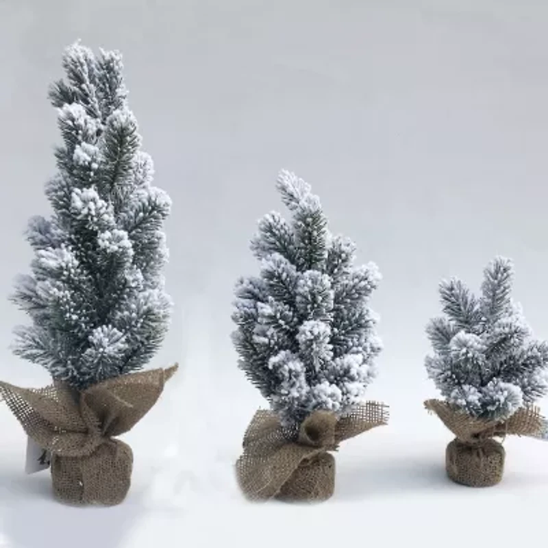 Northlight Mini Flocked Pine 1 1/2 Feet Pine Christmas Tree