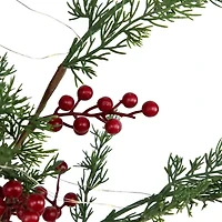 Northlight Berries And Pine Potted 3 Foot Pre-Lit Pine Christmas Tree