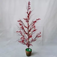 Northlight Potted Berry Twig Unlit 4 Foot Christmas Tree