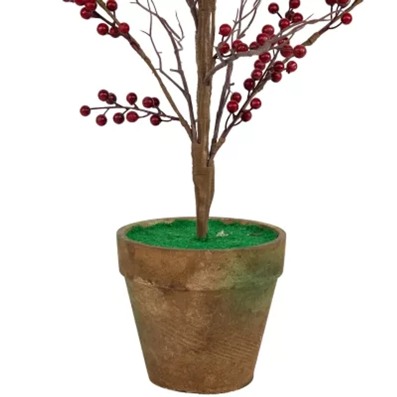 Northlight Potted Berry Twig Unlit 4 Foot Christmas Tree