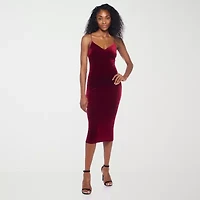 B. Smart Womens Sleeveless Midi Juniors Bodycon Dress
