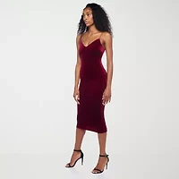 B. Smart Womens Sleeveless Midi Juniors Bodycon Dress