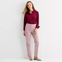 Liz Claiborne Lisa Womens Straight Mid Rise Tall Pull-On Pant