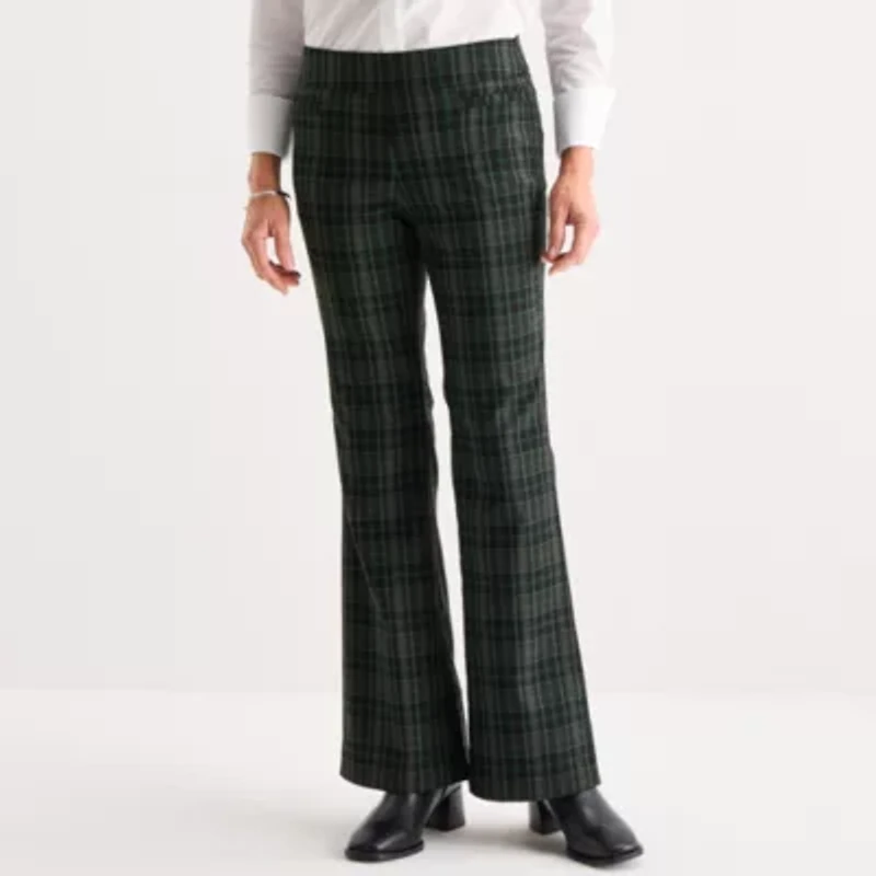 Liz Claiborne Lisa Womens Flare Mid Rise Pull-On Pant