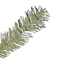 Northlight Metallic Platinum Tinsel 7 Foot Pre-Lit Christmas Tree