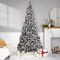 Northlight Snow Bristle 7 1/2 Foot Pre-Lit Pine Christmas Tree
