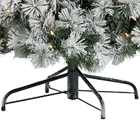 Northlight Snow Bristle 7 1/2 Foot Pre-Lit Pine Christmas Tree