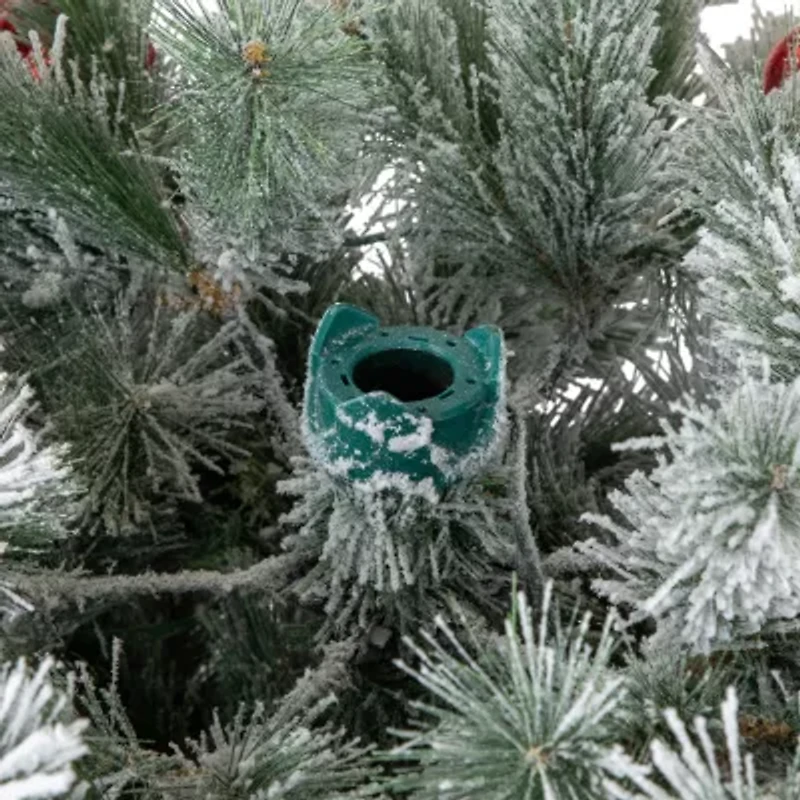 Northlight Snow Bristle 7 1/2 Foot Pre-Lit Pine Christmas Tree