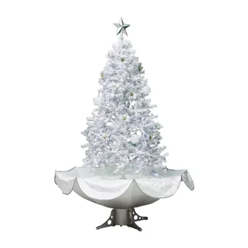 Northlight Lighted Musical Snowing Tinsel 6 Foot Pre-Lit Christmas Tree