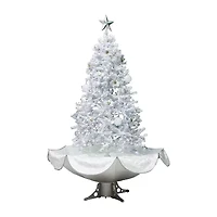 Northlight Lighted Musical Snowing Tinsel 6 Foot Pre-Lit Christmas Tree