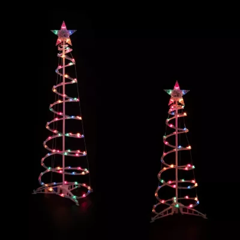 Northlight Lighted Spiral Cone Foot Pre-Lit Christmas Tree