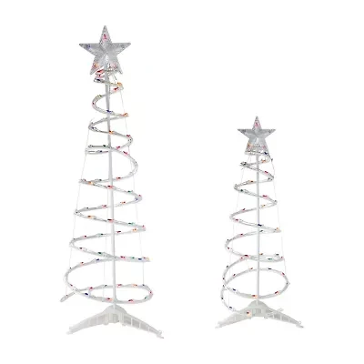Northlight Lighted Spiral Cone Foot Pre-Lit Christmas Tree