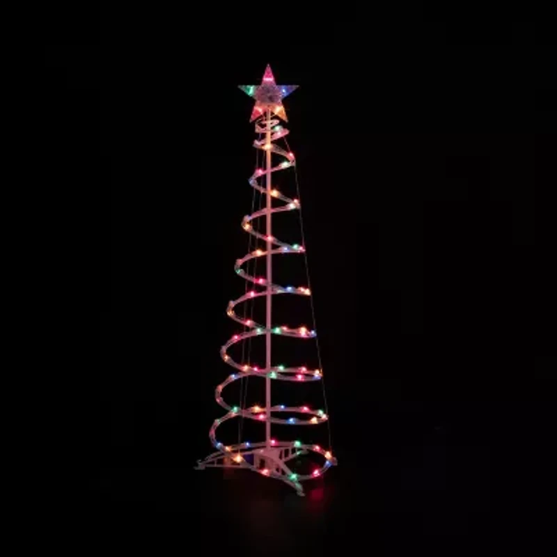 Northlight Lighted Spiral Cone Foot Pre-Lit Christmas Tree