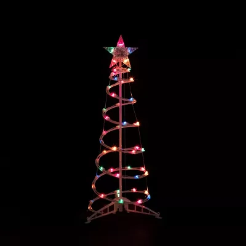 Northlight Lighted Spiral Cone Foot Pre-Lit Christmas Tree