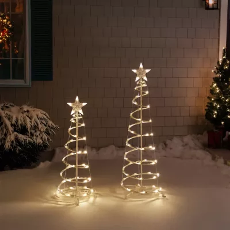 Northlight Led Spiral Cone 4 Foot Pre-Lit Christmas Tree