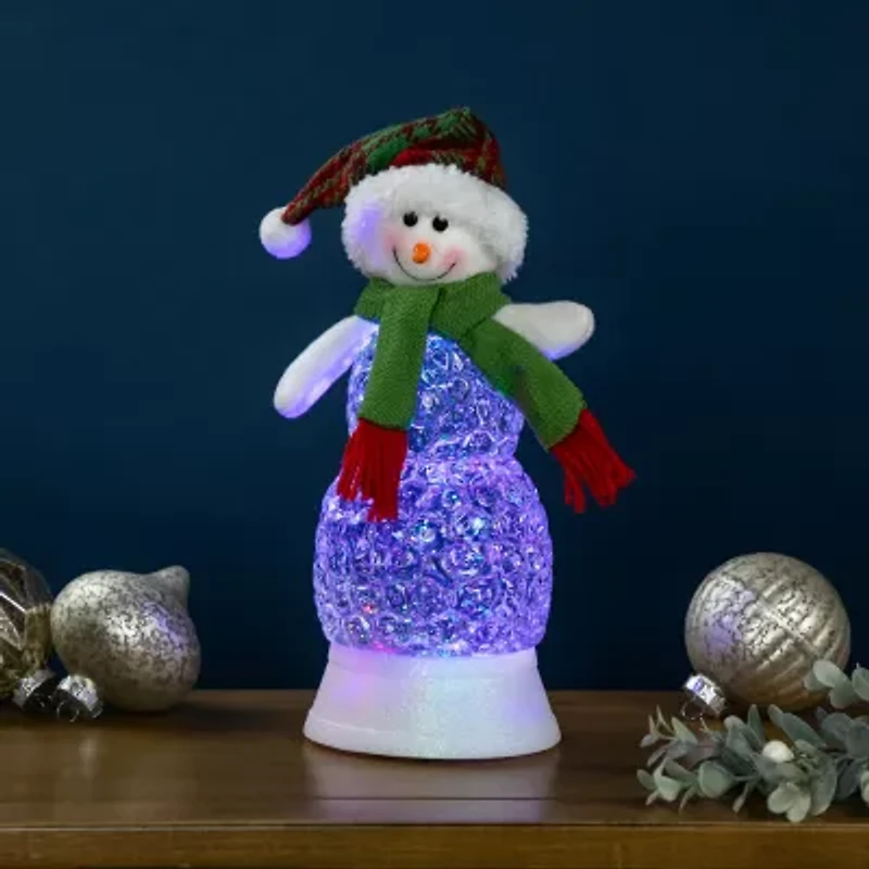 Northlight 11in Led Acrylic Snowman Christmas Snow Globe