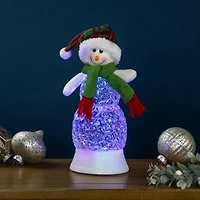 Northlight 11in Led Acrylic Snowman Christmas Snow Globe