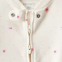 Carter's Baby Unisex Dots Hearts Sleep and Play