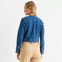 Liz Claiborne Womens Denim Lightweight Jacket