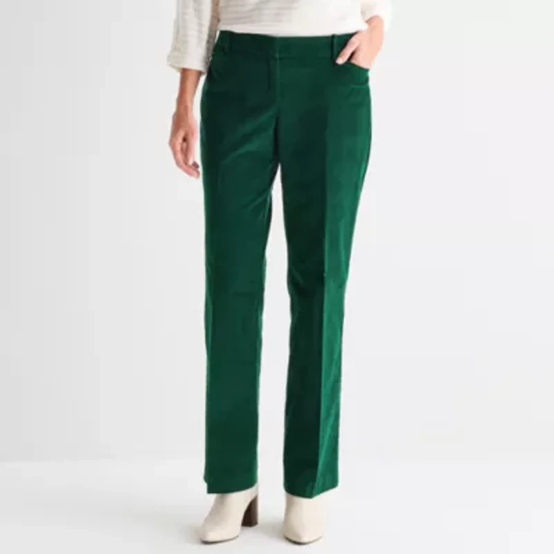 Liz Claiborne Audra Womens Straight Mid Rise Petite Trouser