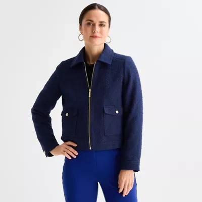 Liz Claiborne Womens Midweight Cropped Jacket