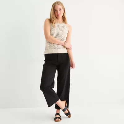 a.n.a Womens Straight Highest Rise Cropped Pant