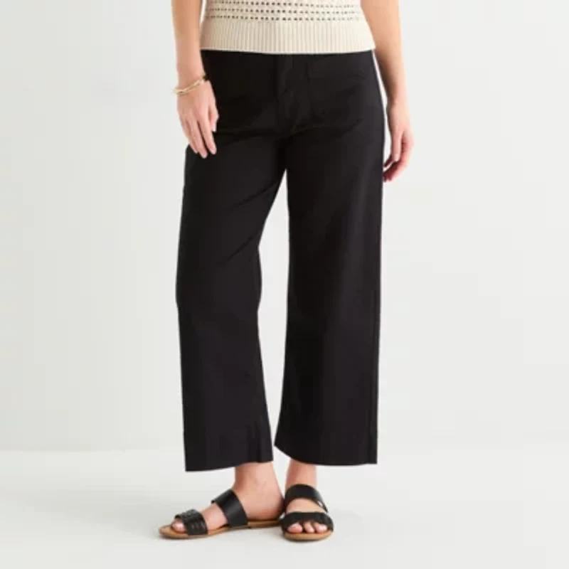 a.n.a Womens Straight Highest Rise Cropped Pant