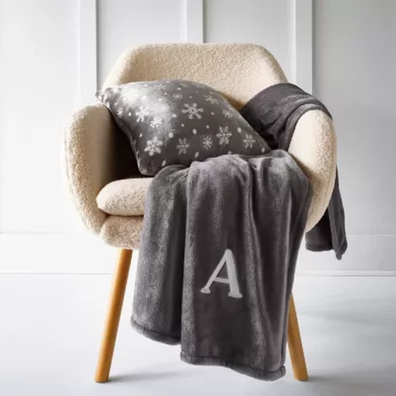 North Pole Trading Co. Monogram Throw