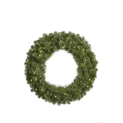 Vickerman 30" Grand Teton Christmas Wreath with 50 Warm White LED Lights